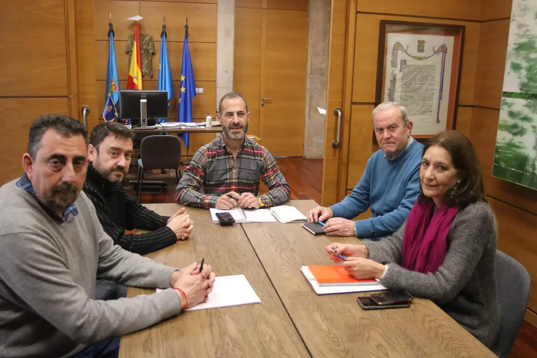 Un momento de la reuni&oacute;n de esta ma&ntilde;ana