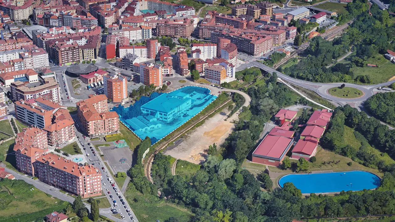 Infograf&iacute;a del aspecto que tendr&iacute;a el aparcamiento propuesto por los populares de Siero