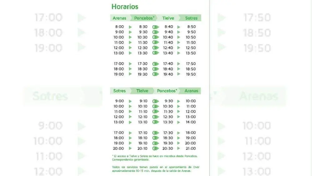 Horarios de Transporte P&uacute;blico