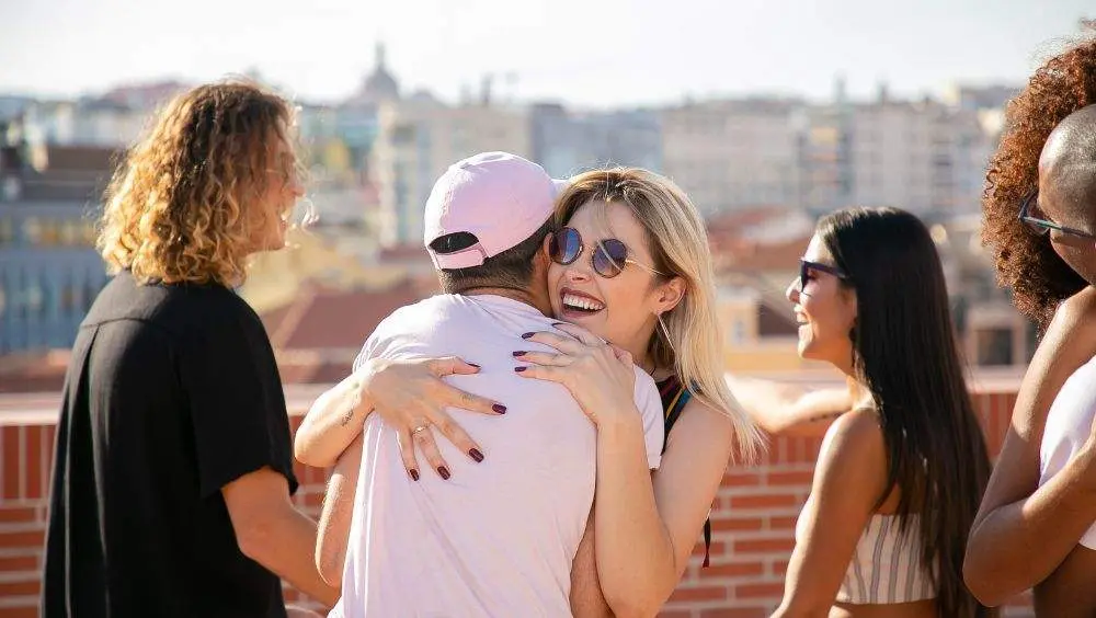 Gente feliz (Imagen de archivo)