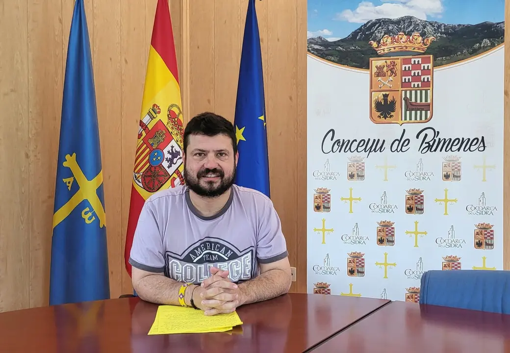 El alcalde de Bimenes, Aitor Garc&iacute;a Corte