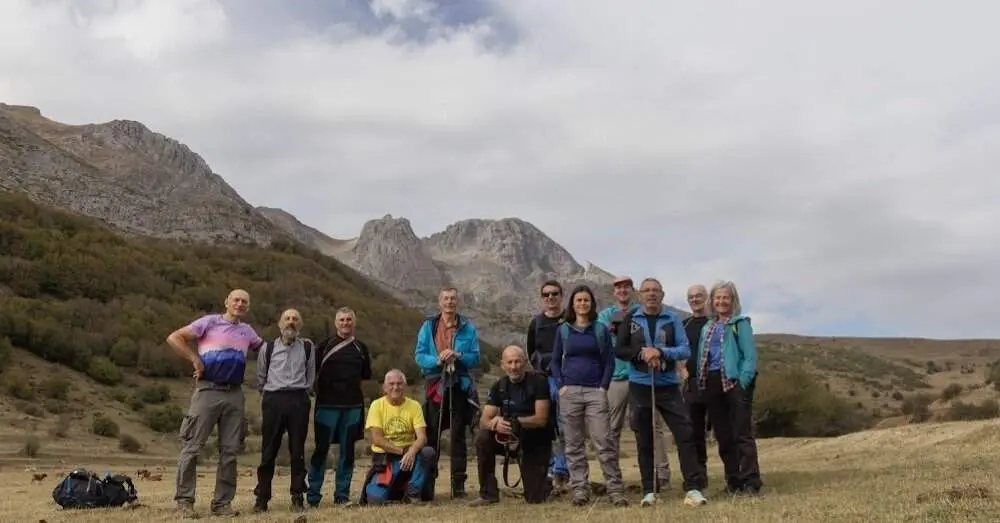 Imagen de algunos miembros de Llamaello en la &uacute;ltima salida realizada. Foto de Anselmo.