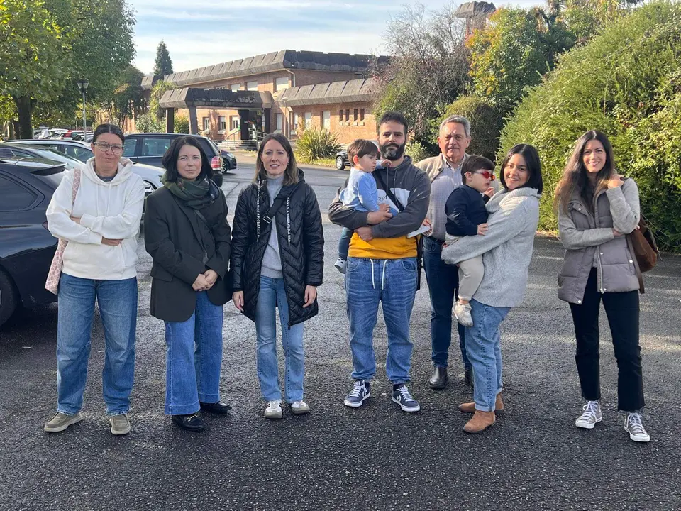 Algunas de las familias afectadas por el mal funcionamiento del servicio