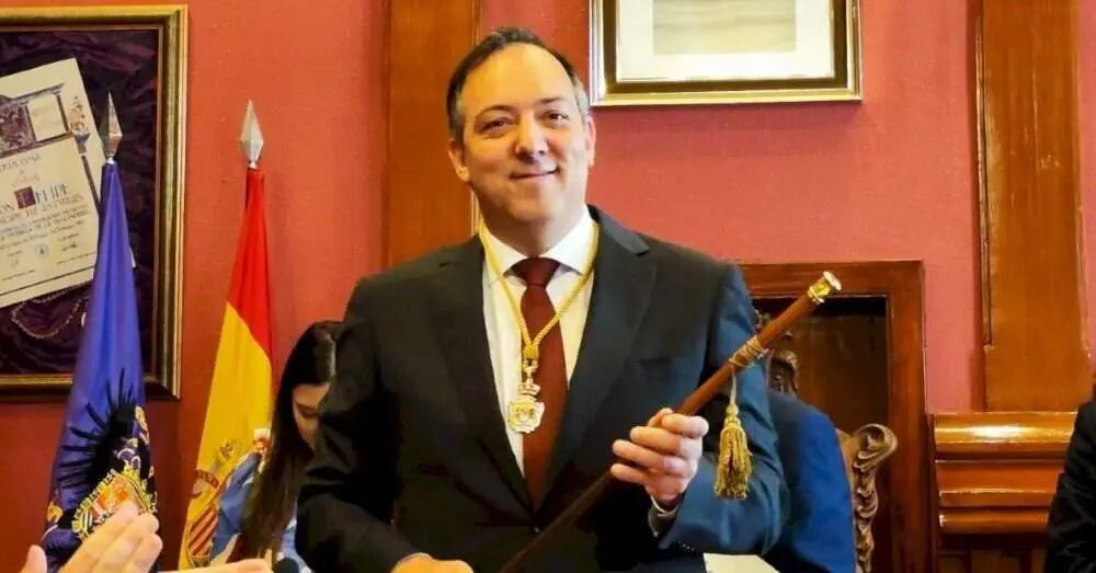 Alejandro Vega, durante la toma de posesi&oacute;n de mando del 2023.