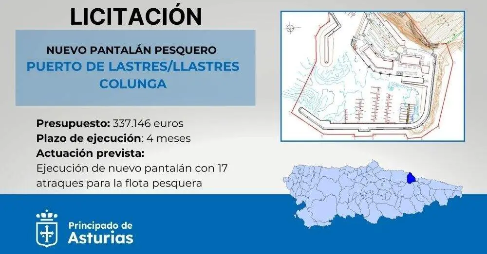Licitaci&oacute;n nuevo pantal&aacute;n puerto de Lastres.