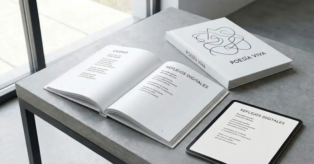 Libros de poemas. Creado con IA. 