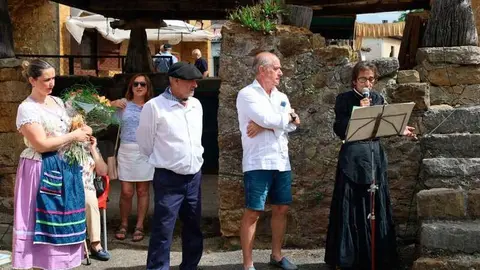 Casilda R&iacute;u, durante la lectura del preg&oacute;n