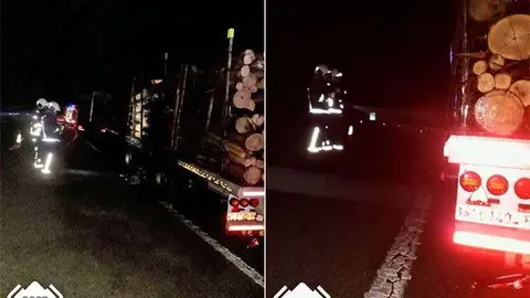 incendio-camion-madera-villaviciosa