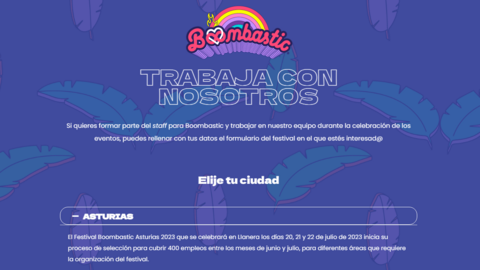 Boombastic Oferta de Empleo 2023