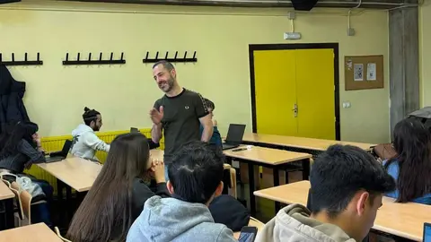El alcalde en un momento de la charla en la Universidad Complutense de Madrid