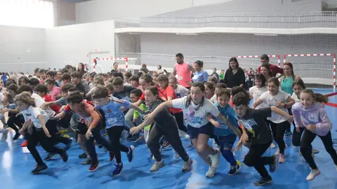 Los alumnos del CP Celestino Montoto en pleno esfuerzo