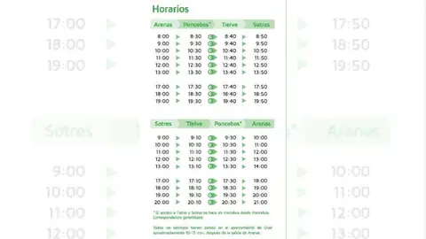 Horarios de Transporte P&uacute;blico