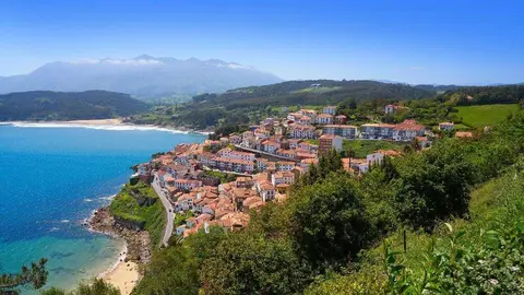 Lastres Colunga village in Asturias of Spain