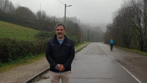Juan Luis Berros en el circuito Chechu Rubiera, de Pola de Siero