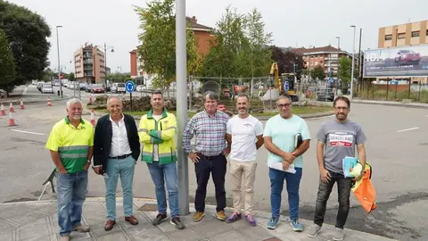 El alcalde de Siero, &Aacute;ngel Garc&iacute;a, y el concejal de Abastecimiento de Agua y Saneamiento, Pergentino Mart&iacute;nez
