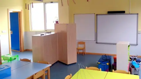 Interior de un aula del colegio p&uacute;blico Pe&ntilde;a T&uacute; de Llanes.