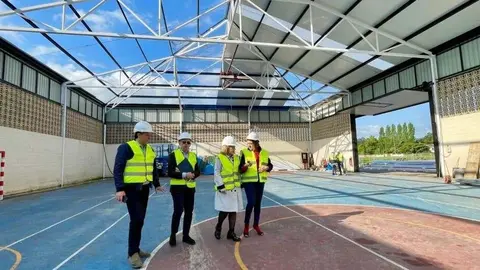 Visita realizada a las obras en mayo.