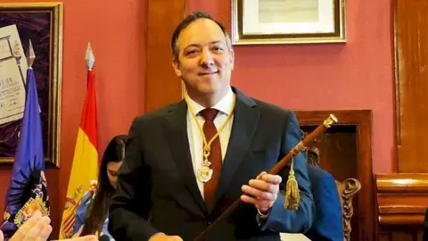 Alejandro Vega, durante la toma de posesi&oacute;n de mando del 2023.