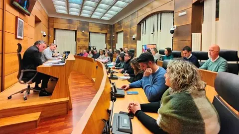 Imagen del Pleno celebrada esta ma&ntilde;ana en el Ayuntamiento de Siero.