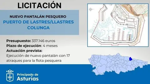 Licitaci&oacute;n nuevo pantal&aacute;n puerto de Lastres.