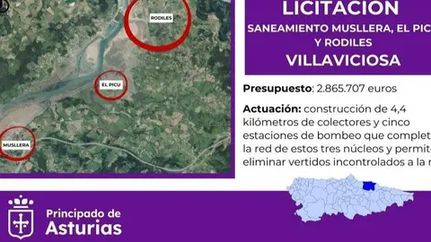 Licitacion saneamiento Musllera&ndash;El Picu&ndash;Rodiles.