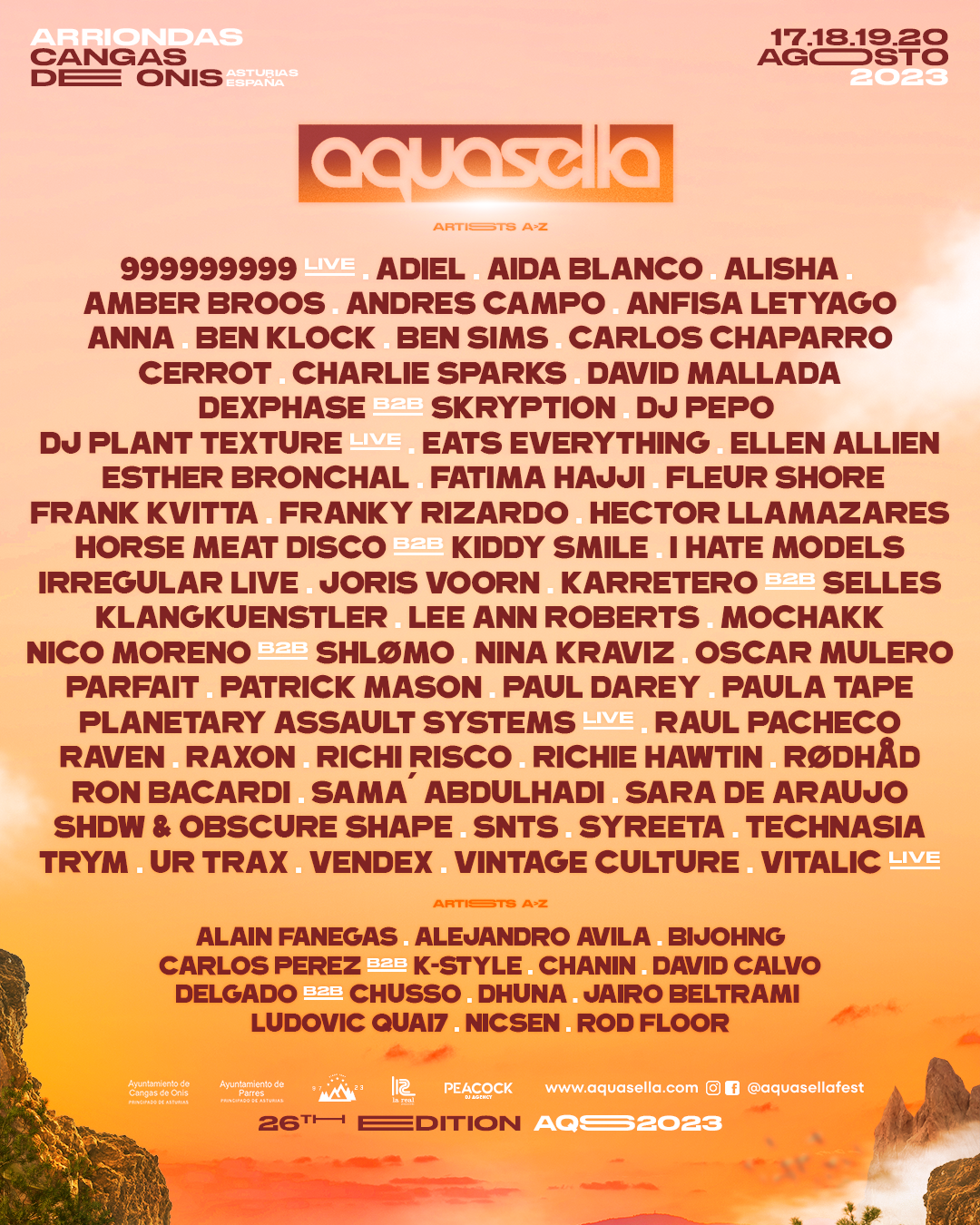 Cartel Aquasella 2023 | Line Up