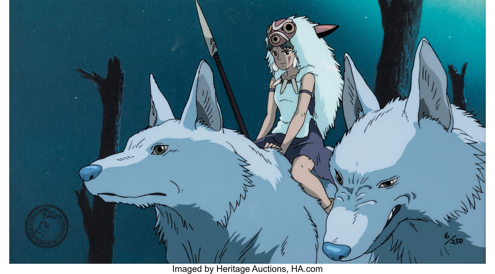 Princess Mononoke San and Her Brother Wolves