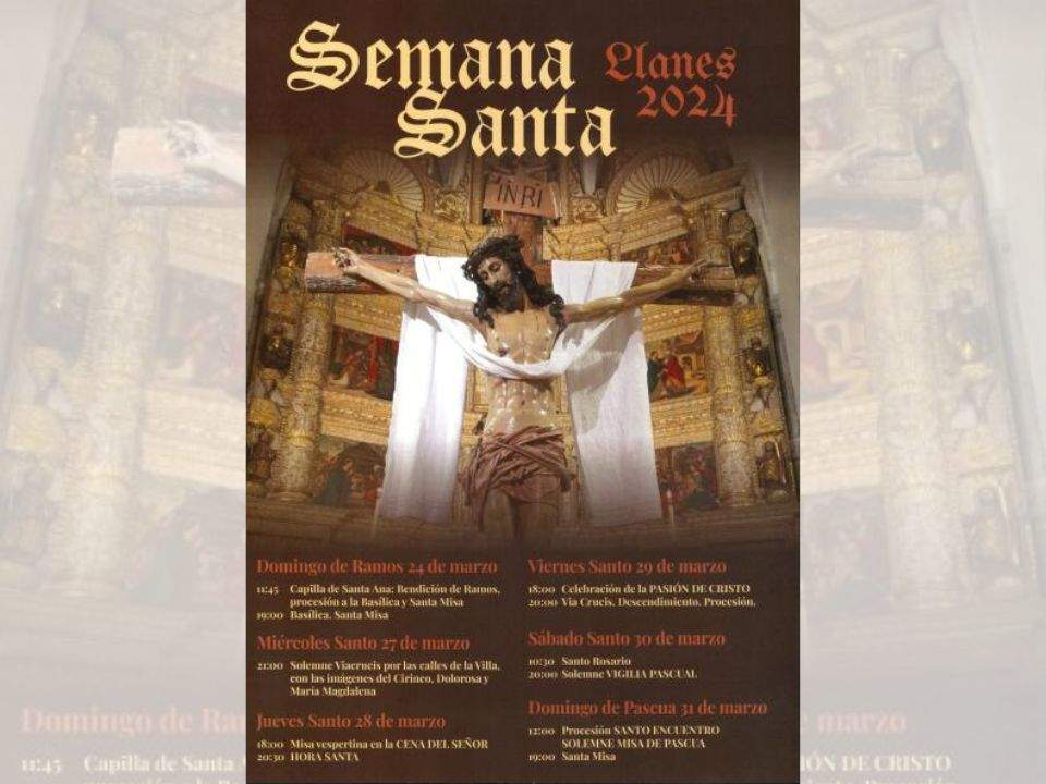 Cartel Semana Santa Llanes 2024.
Ayuntamiento de Llanes