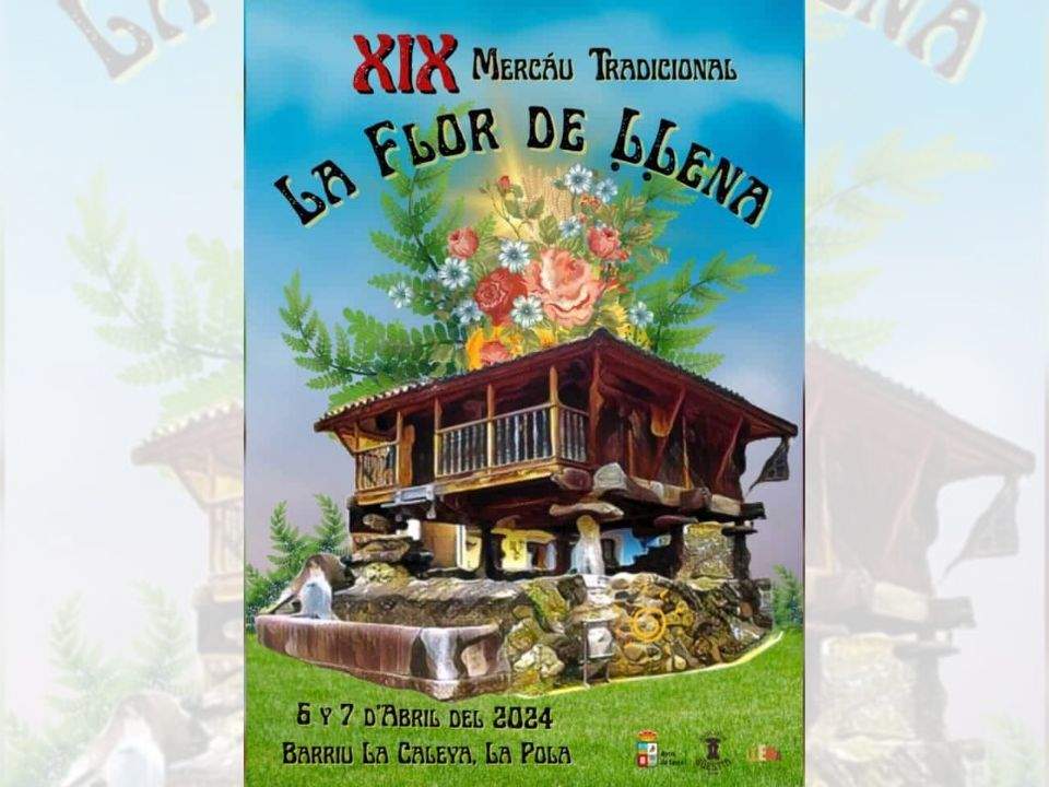 Cartel Fiesta de la Flor de Lena.
Ayuntamiento de Lena