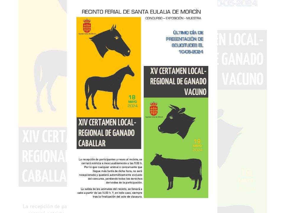 Cartel feria ganadera de Morcín 2024