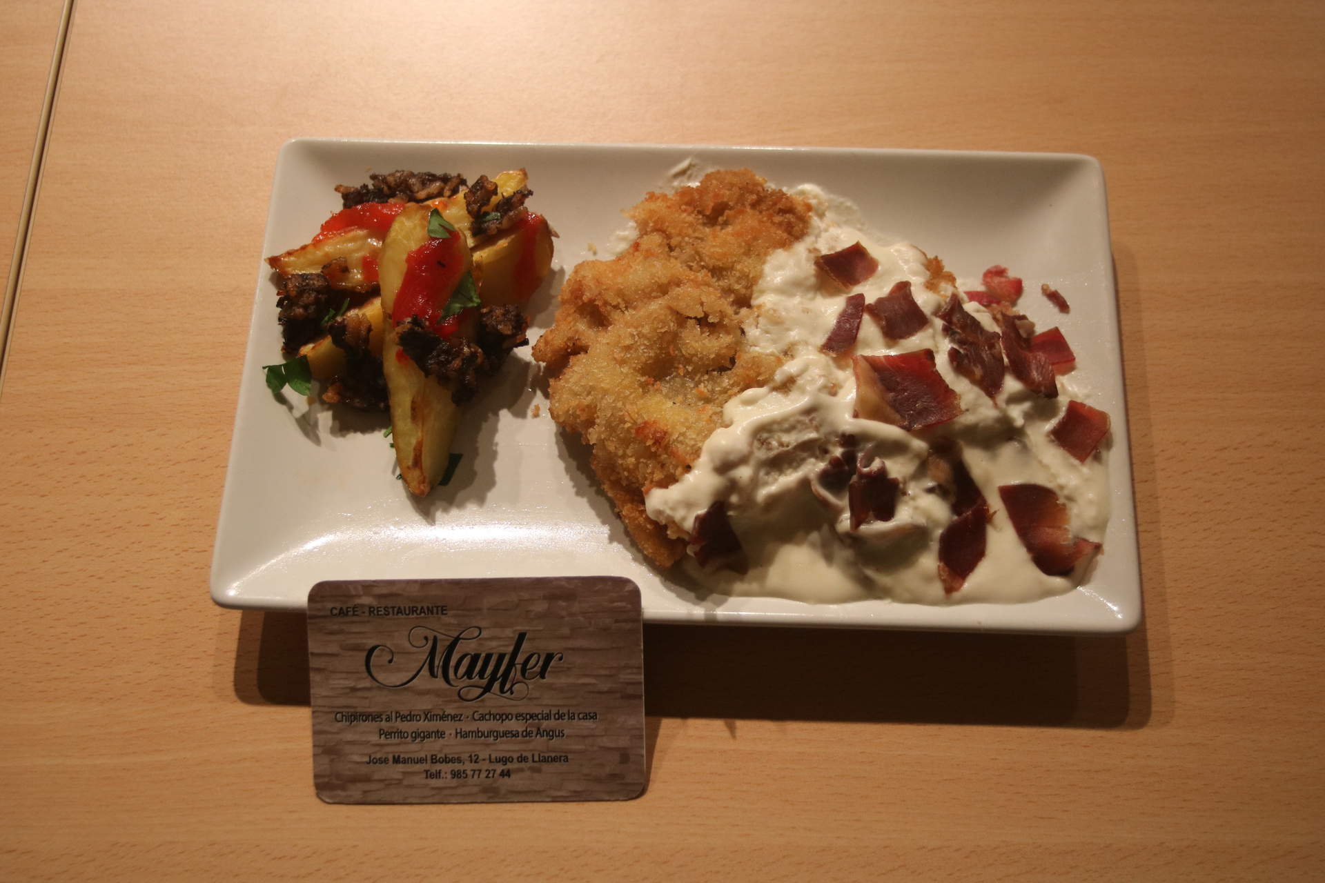 Premio del jurado popular para «La cabra, sabor en boca» de la Cafetería Mayfer, de Lugo de Llanera