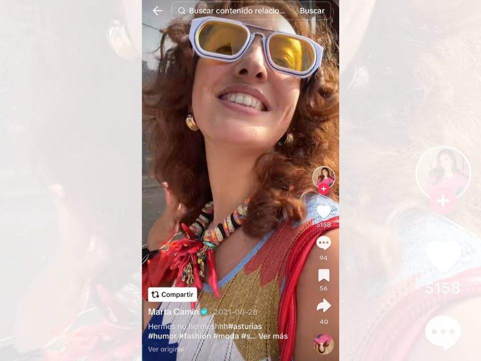 Captura del vídeo @immartacamin