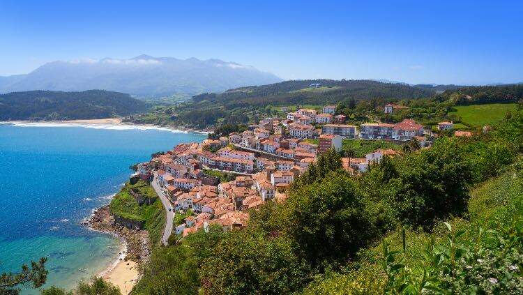 Lastres Colunga village in Asturias of Spain