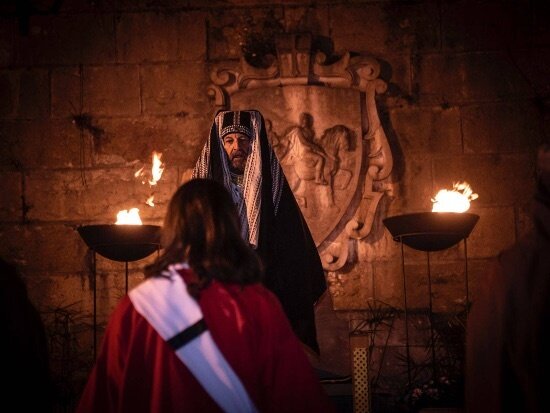 Foto: Vía Crucis Viviente de Infiesto en Facebook.