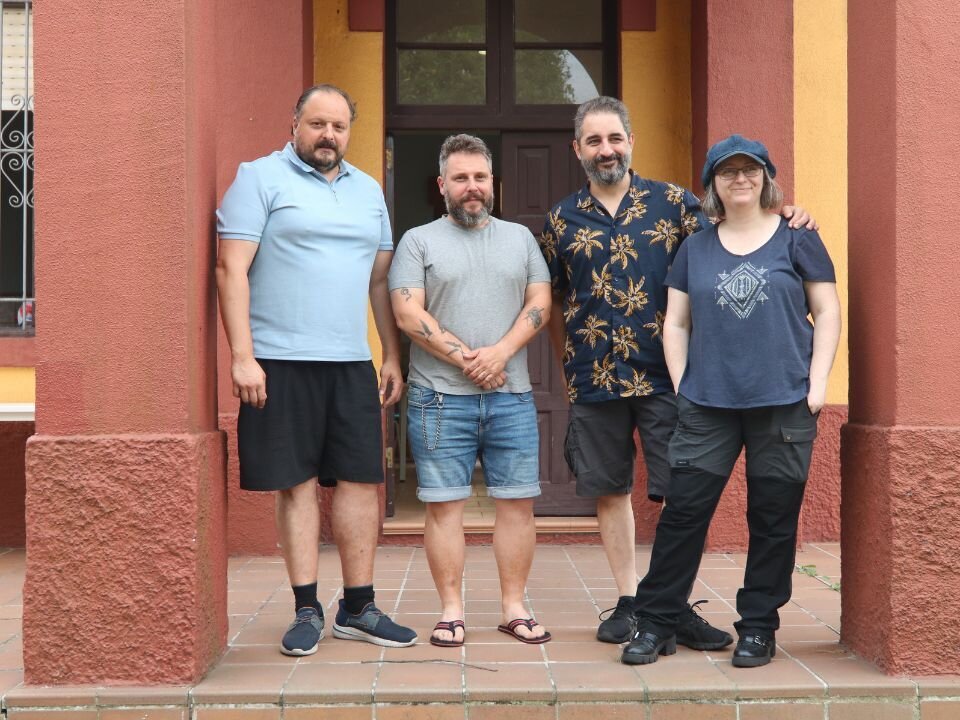 A la izda, Manuel López, Santiago Rodríguez, Rubén Rodríguez y Eliana Campos