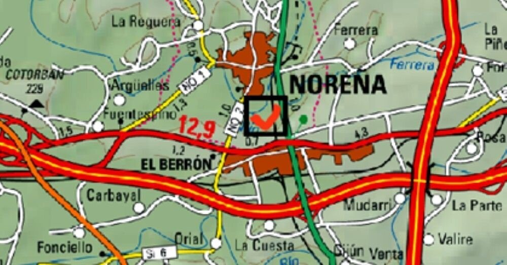 Localización de la actuación de la Confederación Hidrográfica del Cantábrico.