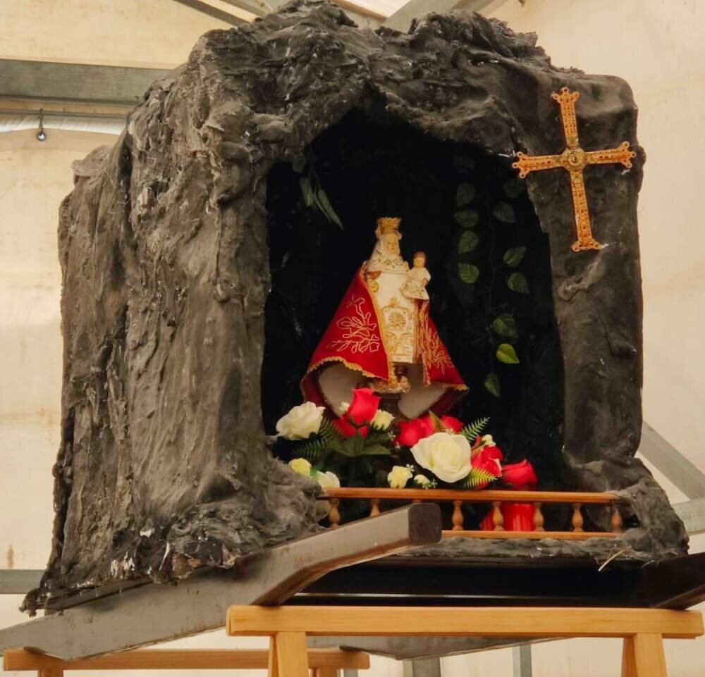 La Santina, protagonista de la misa celebrada ayer.