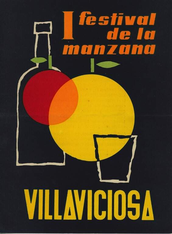 Cartel Primer Festival de la Manzana, celebrado en 1960.