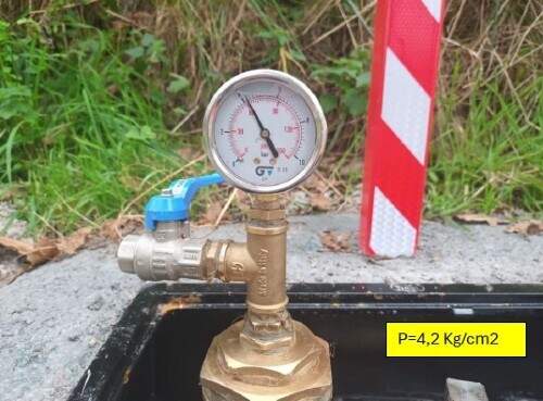 Detalle del hidrante ubicado en Sietes, uno de los 15 instalados en esta primera fase.