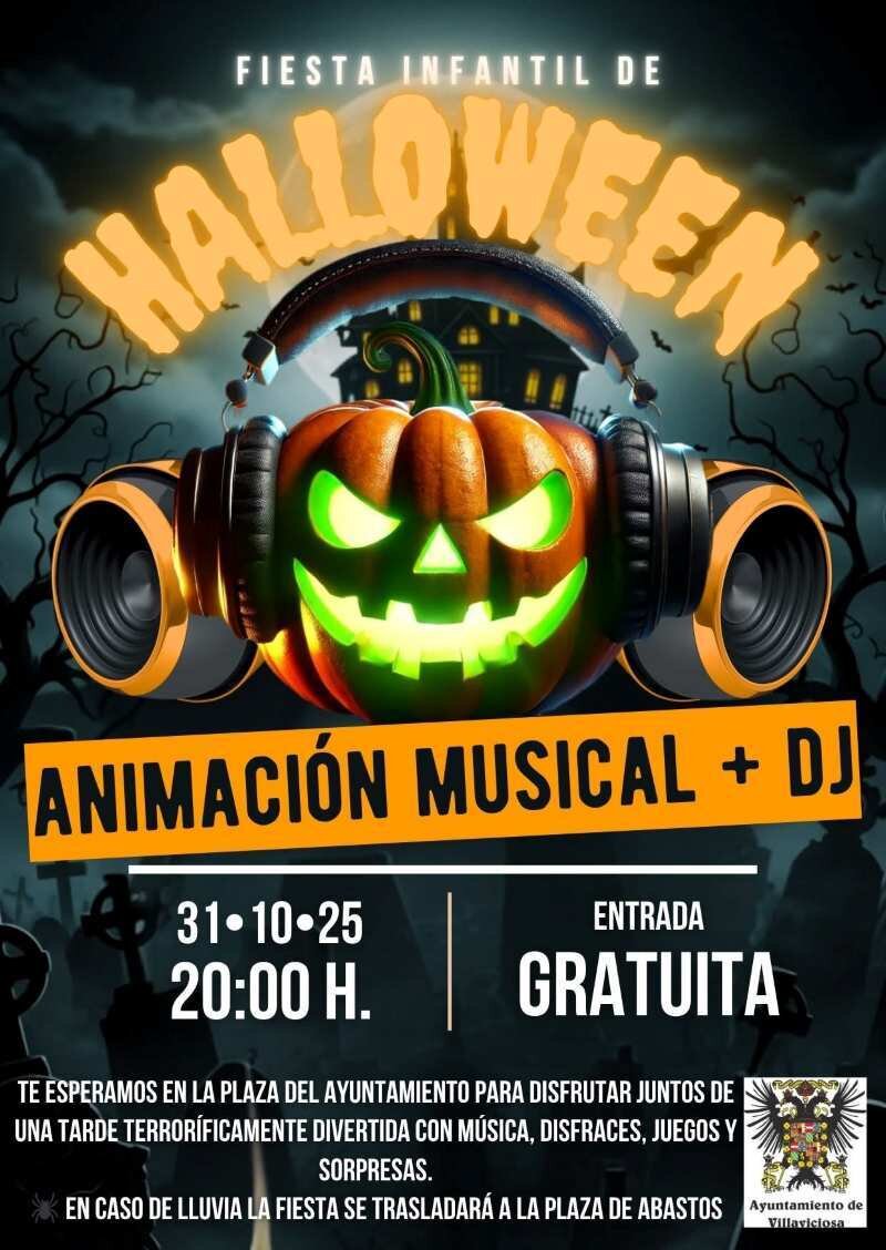 Cartel de la Celebración de Halloween en Villaviciosa.