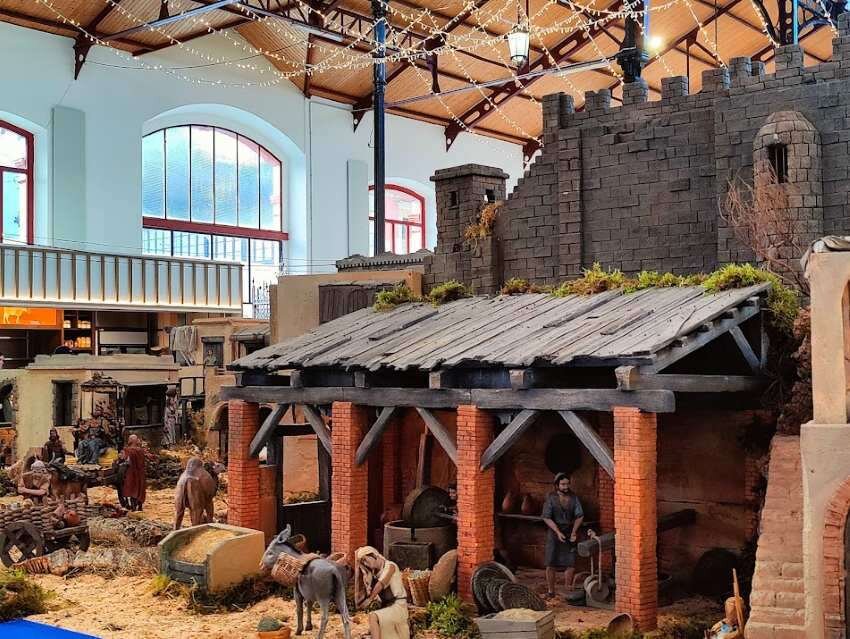 Detalle del Belén Bíblico Monumental, en la Plaza de Abastos.