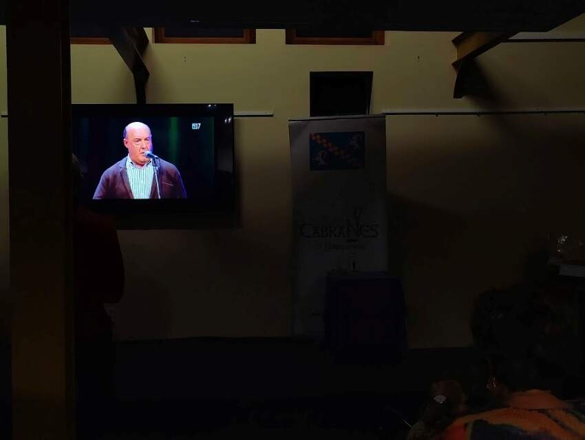 Momento del vídeo homenaje a Gabriel González Tuya, que estuvo cargado de emoción.